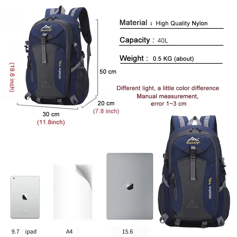 Top Trends: Men Backpack 2023 New Nylon Waterproof Casual Outdoor Travel Backpack Ladies Hiking Camping Mountaineering Bag Youth Sports Bag Shoppable Styles - Image 4