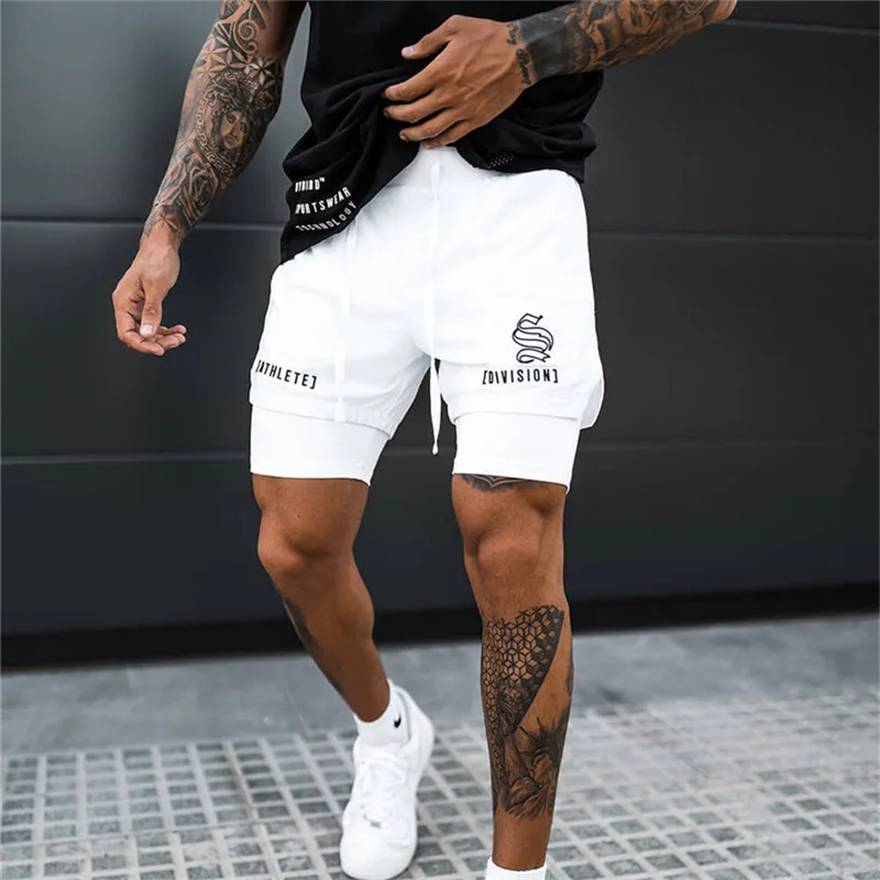 Top Trends: 2 In 1 Running Shorts Men 2022 Gym Shorts Sport Man 2 In 1 Double-deck Quick Dry Fitness Pants Jogging Pants Sports Sweatpants Shoppable Styles