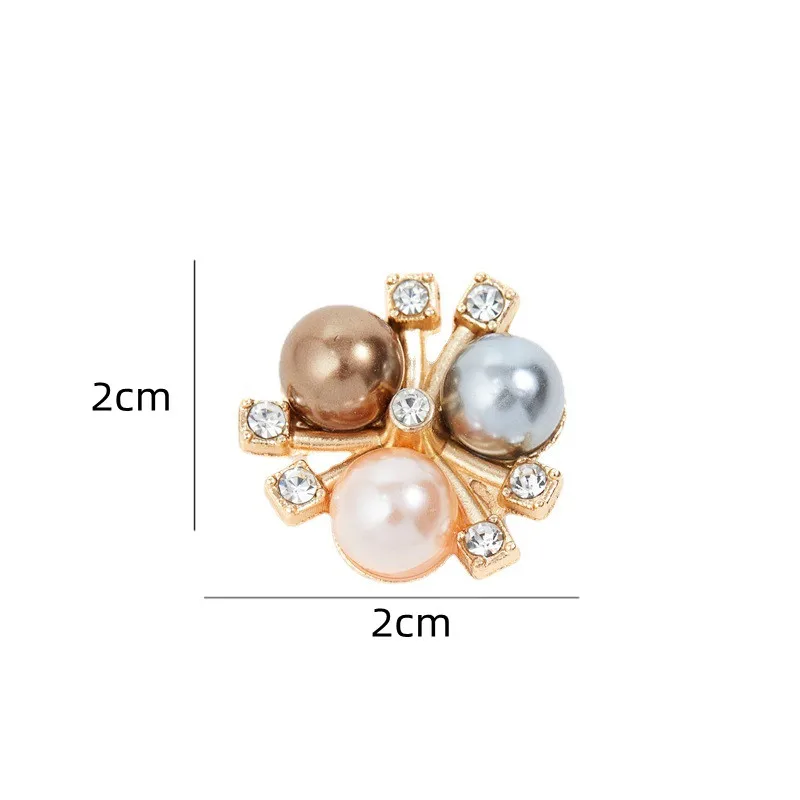 Top Trends: Sparkling Pearl Flower Button Garment Decorative Craft DIY Brooches Clothes Dress Rhinestone Sewing Supplies Home Decoration DIY Shoppable Styles - Image 3