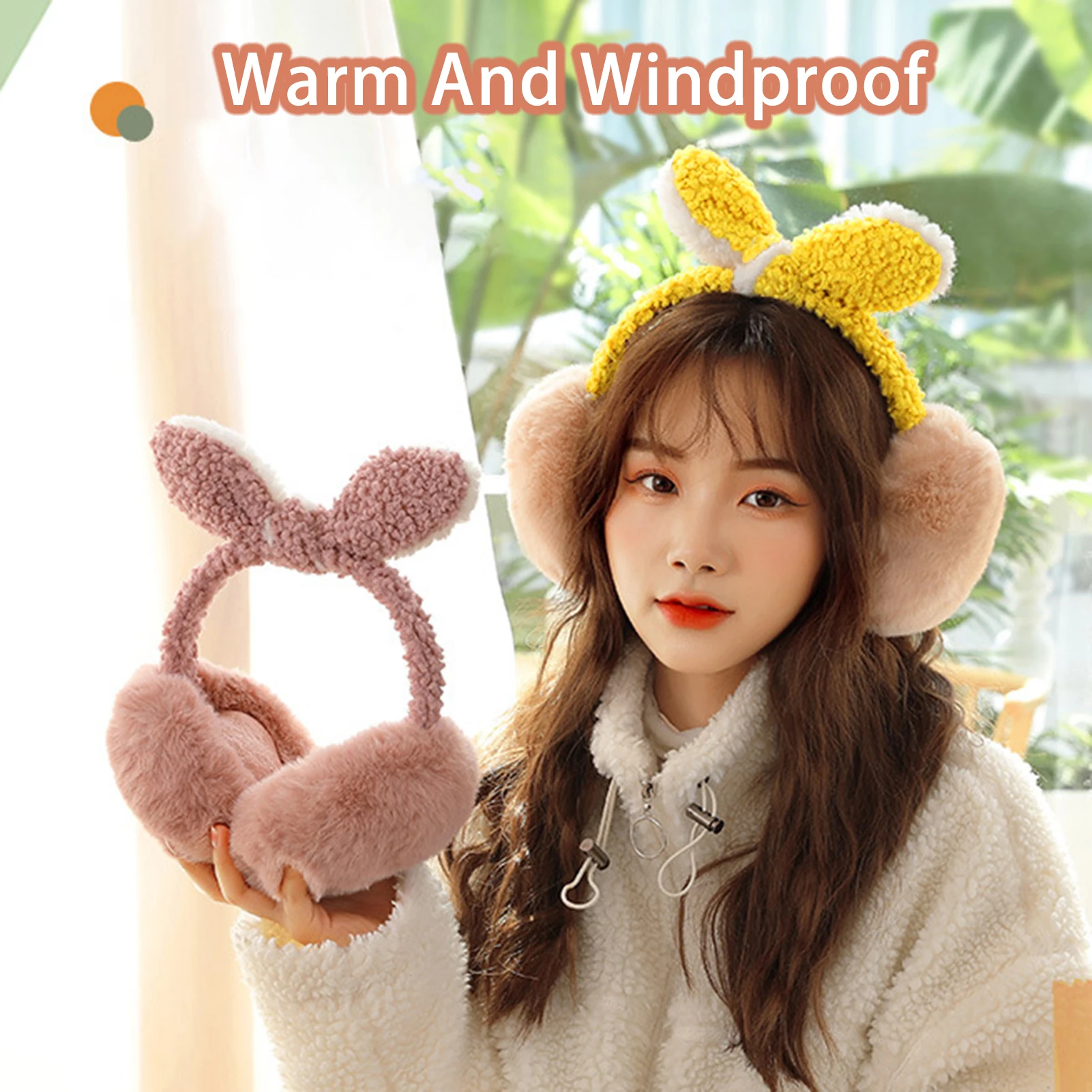 Top Trends: Women Windproof Earmuff Soft Warm Solid Color Plush Knit Earmuff Anti-slip Removable For Outdoor Fashion Accessories Winter Shoppable Styles