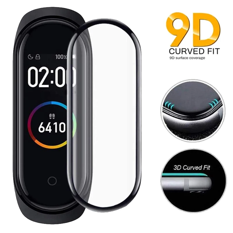 Top Trends: 9D Full Screen Protector For Xiaomi Band 6 7 8 Film Strap Mi Band Smart Watch Miband Soft Protective Glass Xiaomi Band 4 5 Film Shoppable Styles