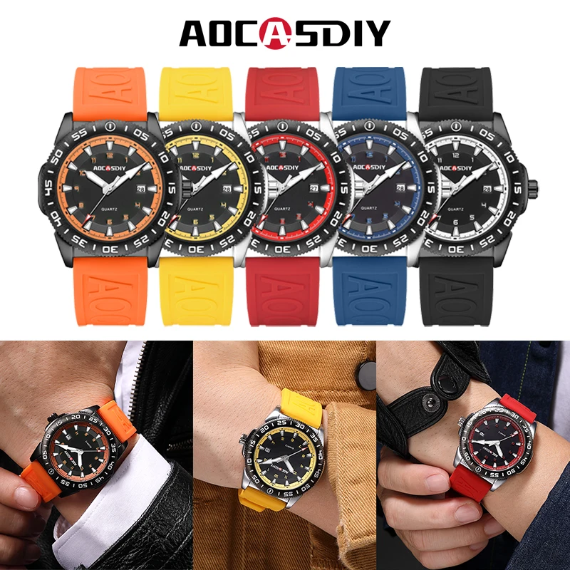 Top Trends: Waterproof Watches For Men Sport Design Endurance Watch Quartz Watch Profession Wristwatch Chronograph High Quality Men Clock Shoppable Styles