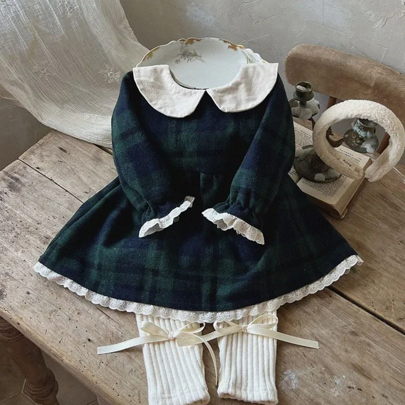 Top Trends: Christmas Dress For Girl Vintage Winter Spring Dresses Kids British Plaid Children Clothes Photography Costumes Infant Outfits Shoppable Styles