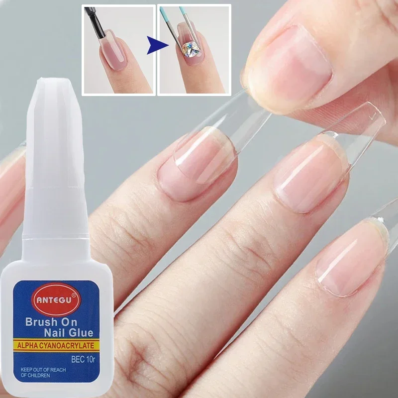 Top Trends: Strong Nail Glue Adhesive With Brush Fast Drying Manicure Rhinestone Adhesive Acrylic Beauty DIY Professional Salon Nails Glue Shoppable Styles