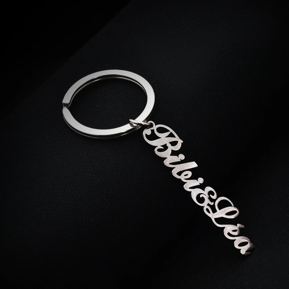 Top Trends: Letter Keychain Customizable Name Pendant Stainless Steel Keyring Birthday Gift For Boyfriend / Girlfriend And Children / Parents Shoppable Styles