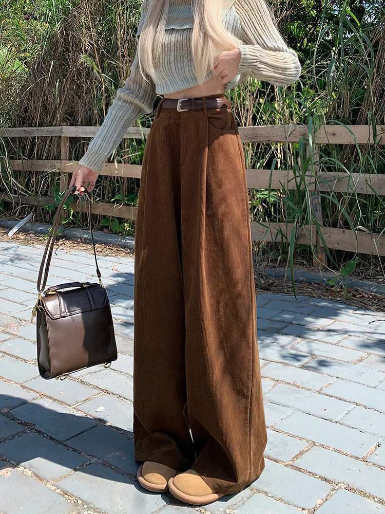 Top Trends: Tossy High Waist Casual Female Trousers Pocket Fashion Loose Wide Leg High Street Y2k Women's Pants Autumn 2023 Solid Pants New Shoppable Styles - Image 4