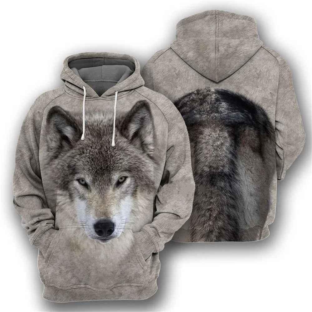 Top Trends: Animals Wolf / Raccoon Men Hoodies 3D Graphic Front And Back Hoodies Pullover Tops Casual Sweatshirts Harajuku Men Clothing Shoppable Styles