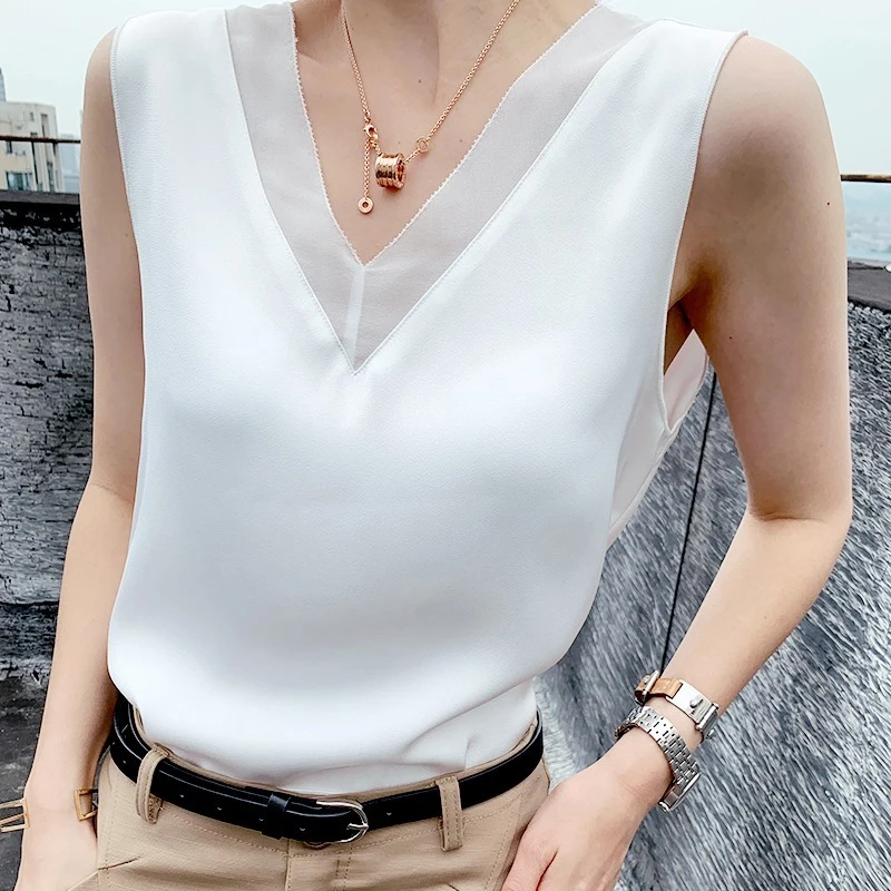 Top Trends: Women&#039;s Black Blouses Summer Elegant Tunic Vintage Office Satin Silk Blouse Basic Chiffon Tops Shirt 2023 For Women Shoppable Styles