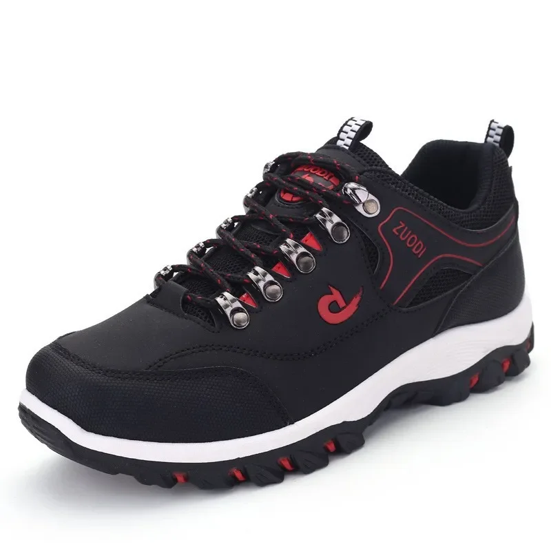 Top Trends: Men Lace-up Hiking Shoes Casual Vulcanized Shoes Outdoors Climbing Sneakers For Men Quality Waterproof Treking Men Athletic Shoe Shoppable Styles