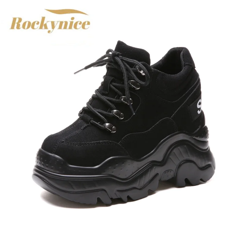 Top Trends: Women High Platform Shoes New Breathable Women Height Increasing Shoes 12 CM Thick Sole Trainers Sneakers Woman Deportivas Mujer Shoppable Styles