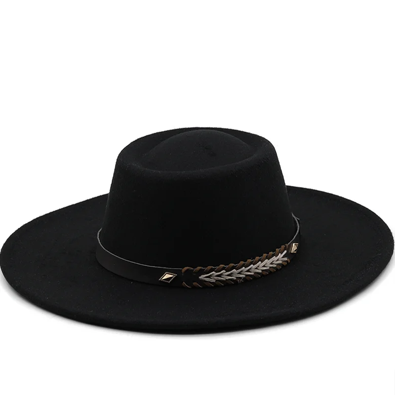 Top Trends: Fedora Hats For Women New 9.5cm Wide Brim Dress Men Cap Felted Hat Panama Church Wedding Classic Band Men Hat Sombreros De Mujer Shoppable Styles