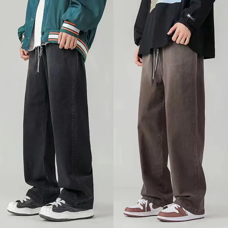 Top Trends: 2023 Fashion Male Gradient Color Casual Pants Single Road Men‘s Harem Baggy Cotton Hip Hop Joggers Japanese Streetwear Trousers Shoppable Styles