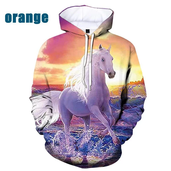 Top Trends: New Fashion Men / Women Casual Hooded Sweatshirt 3d Hoodies Animal Horse Creative Print Long Sleeve Pullover Hooded Sweatshirts Shoppable Styles - Image 6