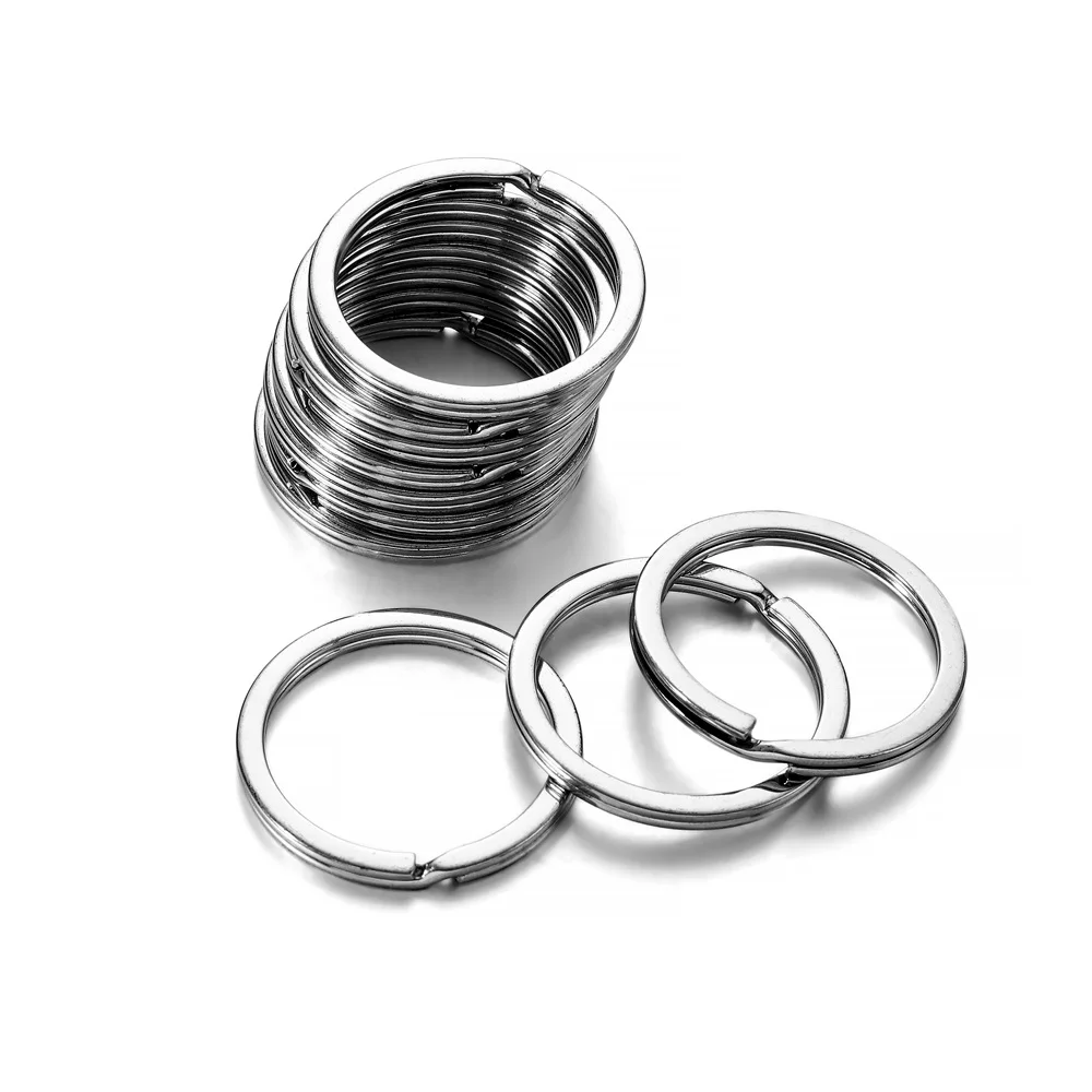 Top Trends: 10 / 20Pcs 15-35mm Stainless Steel Keychain Ring Split Ring Keyfob Key Holder Rings For DIY Key Ring Jewelry Making Accessories Shoppable Styles