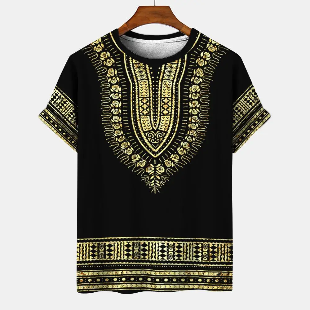 Top Trends: Summer Men's Vintage T-shirt Ethnic Style 3D Printed T-shirt Street O-Neck Short Sleeve Leisure Holiday Tops Plus Size T-shirts Shoppable Styles