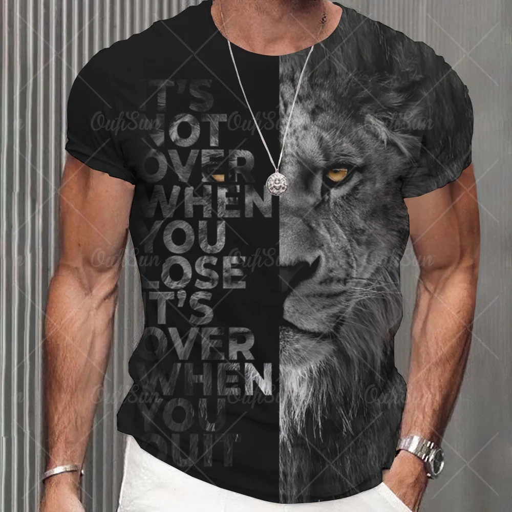 Top Trends: Vintage T-Shirts For Men 3D Wolf Printing Short Sleeve Top Fashion Street Hip Hop T Shirt Oversized Tee Shirt Men Clothing Hot Shoppable Styles - Image 3