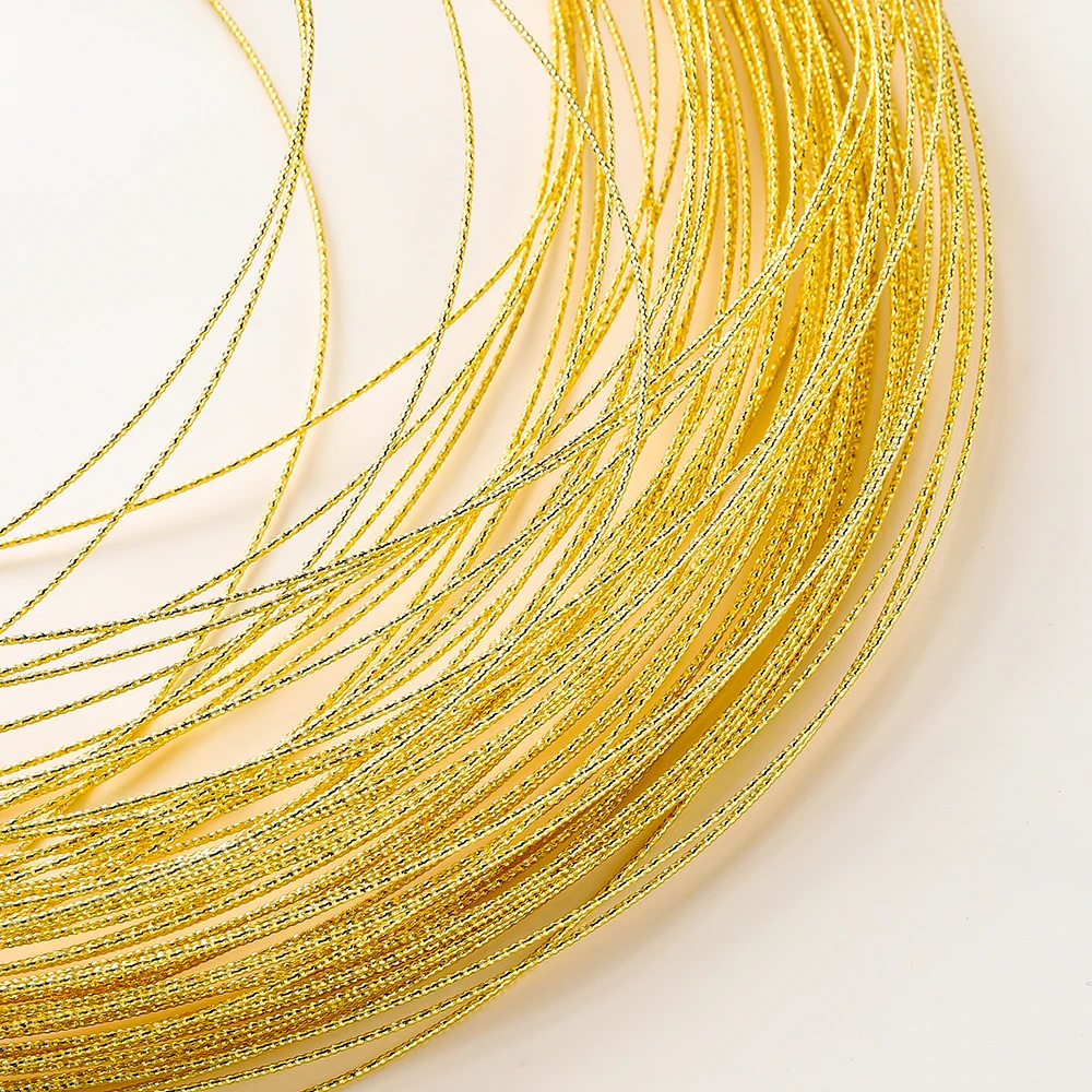 Top Trends: 2M 14K / 18K Gold Color Plated Brass 0.5 0.7 0.8 1.2mm Copper Wire Embossing For Jewelry Making Handmade DIY Jewellery Material Shoppable Styles