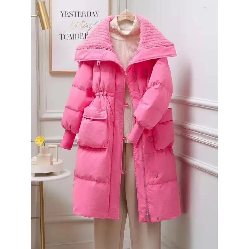 Top Trends: High Quality Winter Luxury Oversized Long Parka Puffer Bomber Jacket Women Windproof Cotton-padded Jacket Thicken Warm Outerwear Shoppable Styles