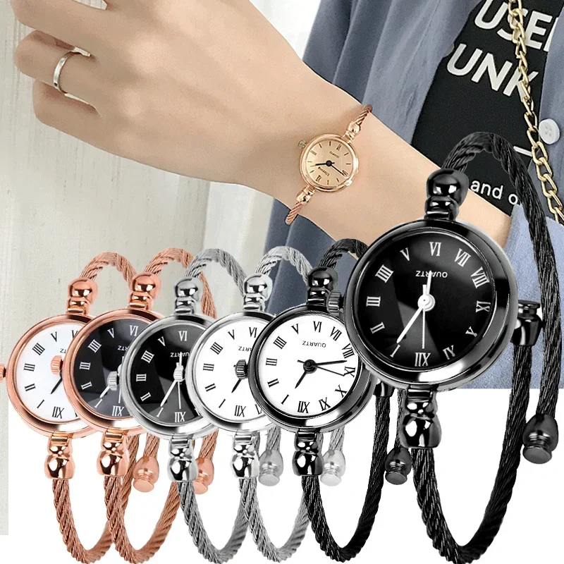 Top Trends: Luxury Fashion Gold Bangle Bracelet Women Watches Stainless Steel Retro Ladies Quartz Wristwatches Ulzzang Brand Small Clock Shoppable Styles