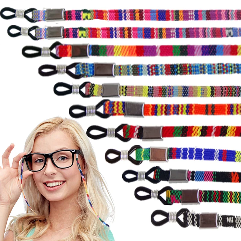 Top Trends: 1PC Eyewear Glass Necklace Reading Glasses Chain String Holder Neck Cord Colorful Cotton Blend Sunglasses Strap Eyeglass Chain Shoppable Styles