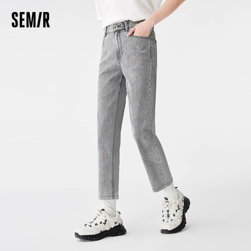 Top Trends: Semir Women Jeans Cropped Pants Autumn Girls Simple Style All-Match Small Straight Pants For Women Shoppable Styles - Image 2