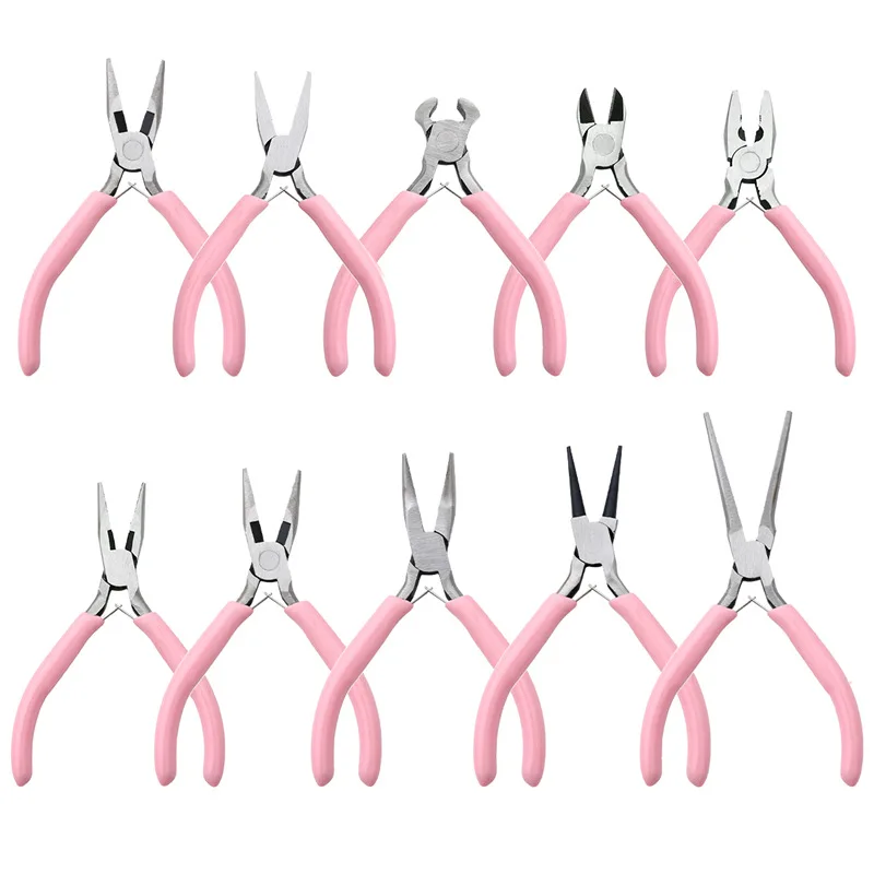 Top Trends: 1PCS Mini Pliers Diagonal Pliers Round Bent Needle Nose Cutter Handcraft Beading Insulated Plier For Jewelry Making Hand Tool Shoppable Styles