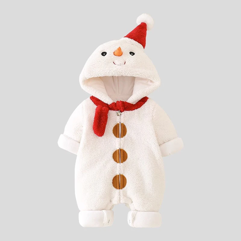 Top Trends: Baby Winter Jumpsuit 1-2T Baby Christmas Rompers Warm Fur Snowman New Year Birthday Dressing Clothes Newborn Baby Outfits Shoppable Styles