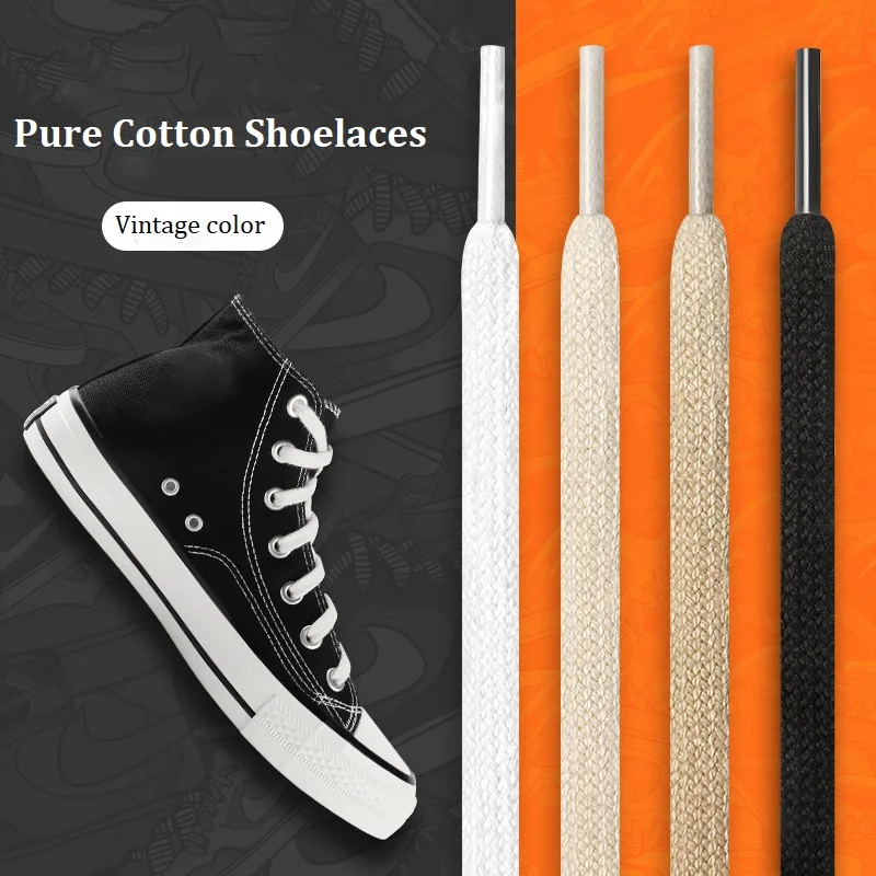 Top Trends: 1Pair High Quality Cotton Flat Shoelaces Sneakers Canvas Shoe For Sport Laces Women Men Shoelace Classic Laces For Shoes Strings Shoppable Styles