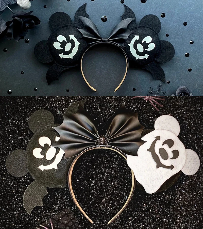 Top Trends: Disney Halloween Hair Bands For Women Cosplay Bat Skeleton Headbands Girl Mickey Ears Hairband Kids Sequins Bow Hair Accessories Shoppable Styles - Image 4