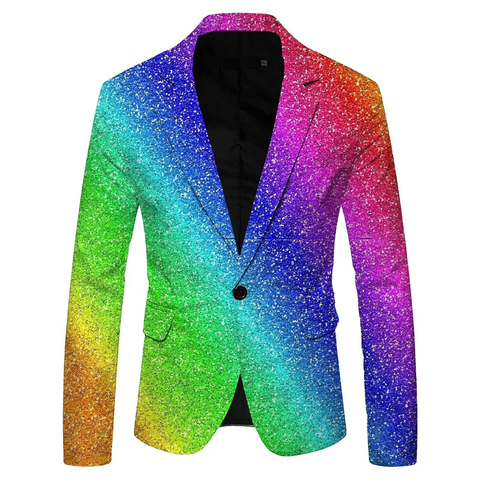 Top Trends: Shiny Sequin Suit Jacket Men'S Stage Performance Coat Blue Red Purple Blazers V-Neck Nightclub Tuxedo Shoppable Styles