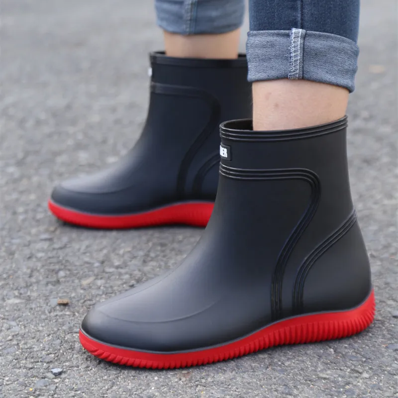 Top Trends: Unisex Rain Boots Waterproof Rubber Shoes Men And Women Work Garden Galoshes Couple Fishing Water Shoes Footwear Bottes De Pluie Shoppable Styles