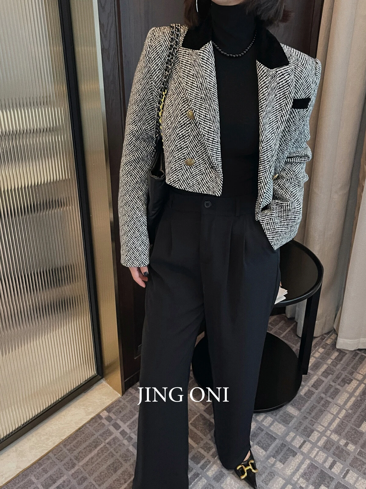 Top Trends: Blazers Jacket Women Clothing Outer 2023 Coat Luxury Korean Style Y2k Cropped Winter Elegant Tweed Suits Tailoring Gray Short Shoppable Styles