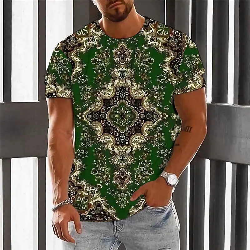 Top Trends: Summer Men's T-Shirt 3d Ethnic Style Print Short Sleeve Casual Fashion T-Shirt For Men O Neck Tops Oversized Men's Clothing Shoppable Styles - Image 4