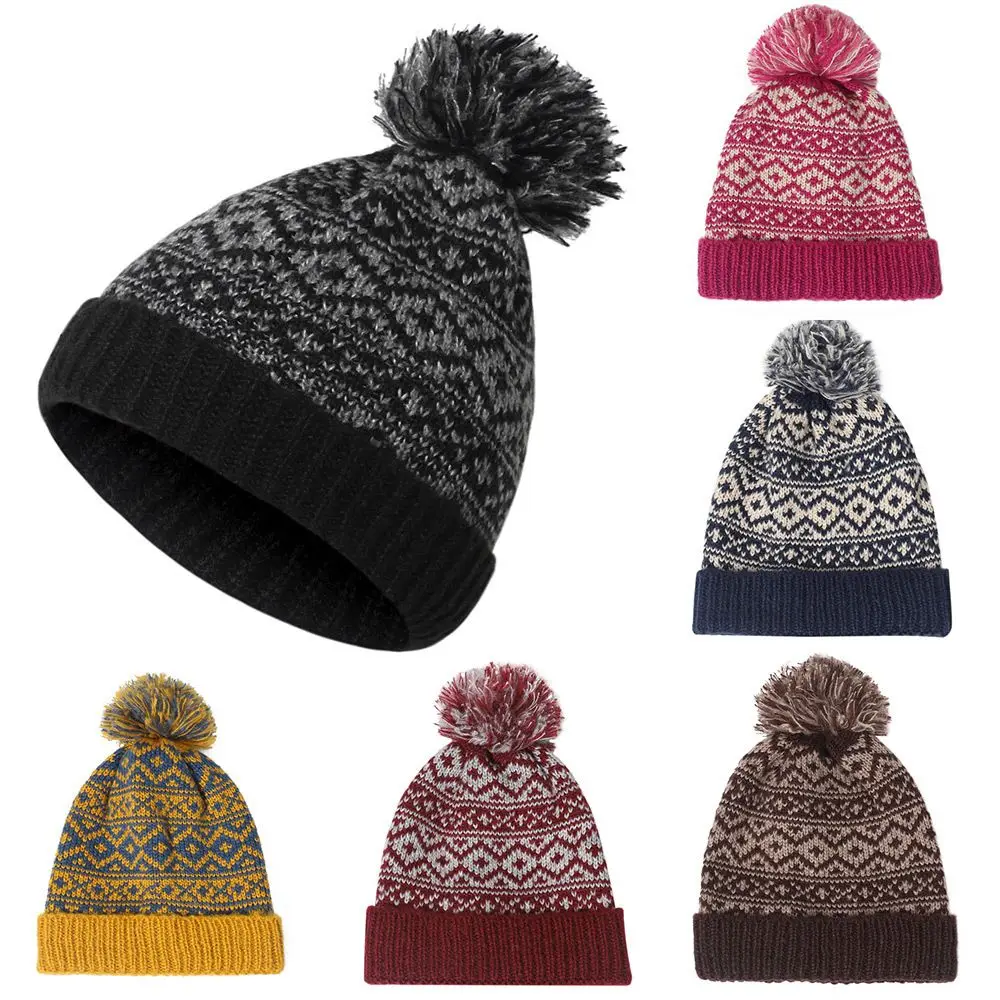 Top Trends: Ski Hat Unisex Winter Warm Mens Pom Pom Hat Knitted Beanie Cap Pom Wooly Cap Cable Bobble Hat Shoppable Styles