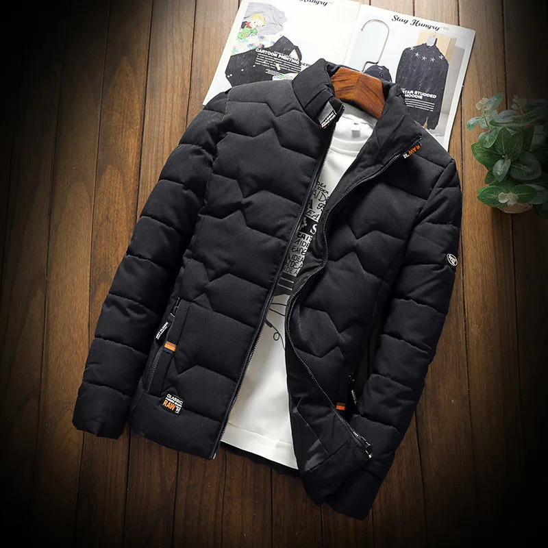 Top Trends: Autumn Winter Jacket Men Thicken Warm Cotton-padded Mens Jackets Slim Fit Stand Collar Youth Winter Jackets And Coats For Me Shoppable Styles