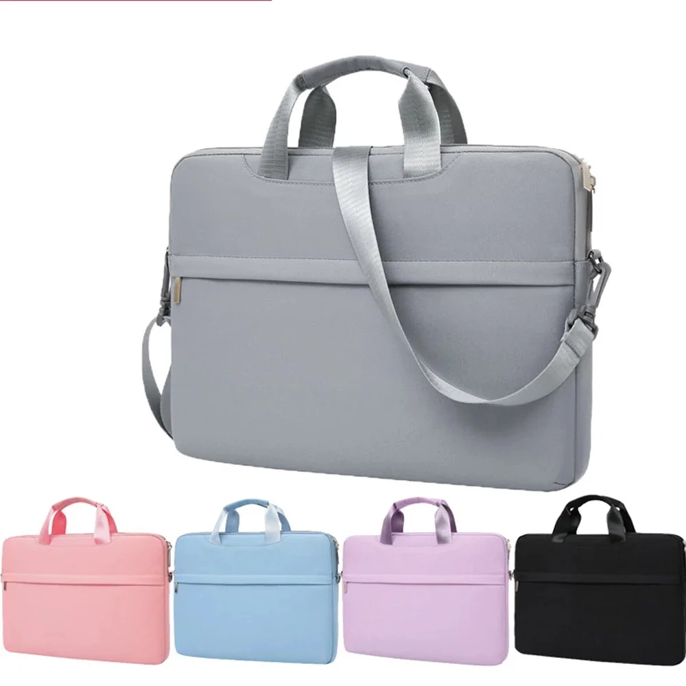 Top Trends: 13-15.6 Inch Laptop Bag Shoulder Handbag For Macbook Air M1 13 Case For Xiaomi Dell Hp Business Briefcase Laptop Cover Unisex Shoppable Styles