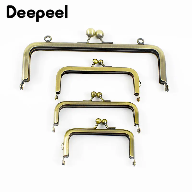 Top Trends: 2 / 5Pcs Deepeel 8.5 / 10.5 / 15 / 18.5cm Metal Square Smooth Bag Handle Purse Frame Handbag Sewing Brackets Kiss Clasp Bags Accessories Shoppable Styles