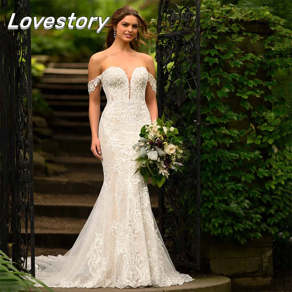 Top Trends: Mermaid New Exquisite Wedding Dresses Sleeveless Bridal Gowns Sweetheart Bride Robes Backless Backless Lace Vestidos De Novia Shoppable Styles