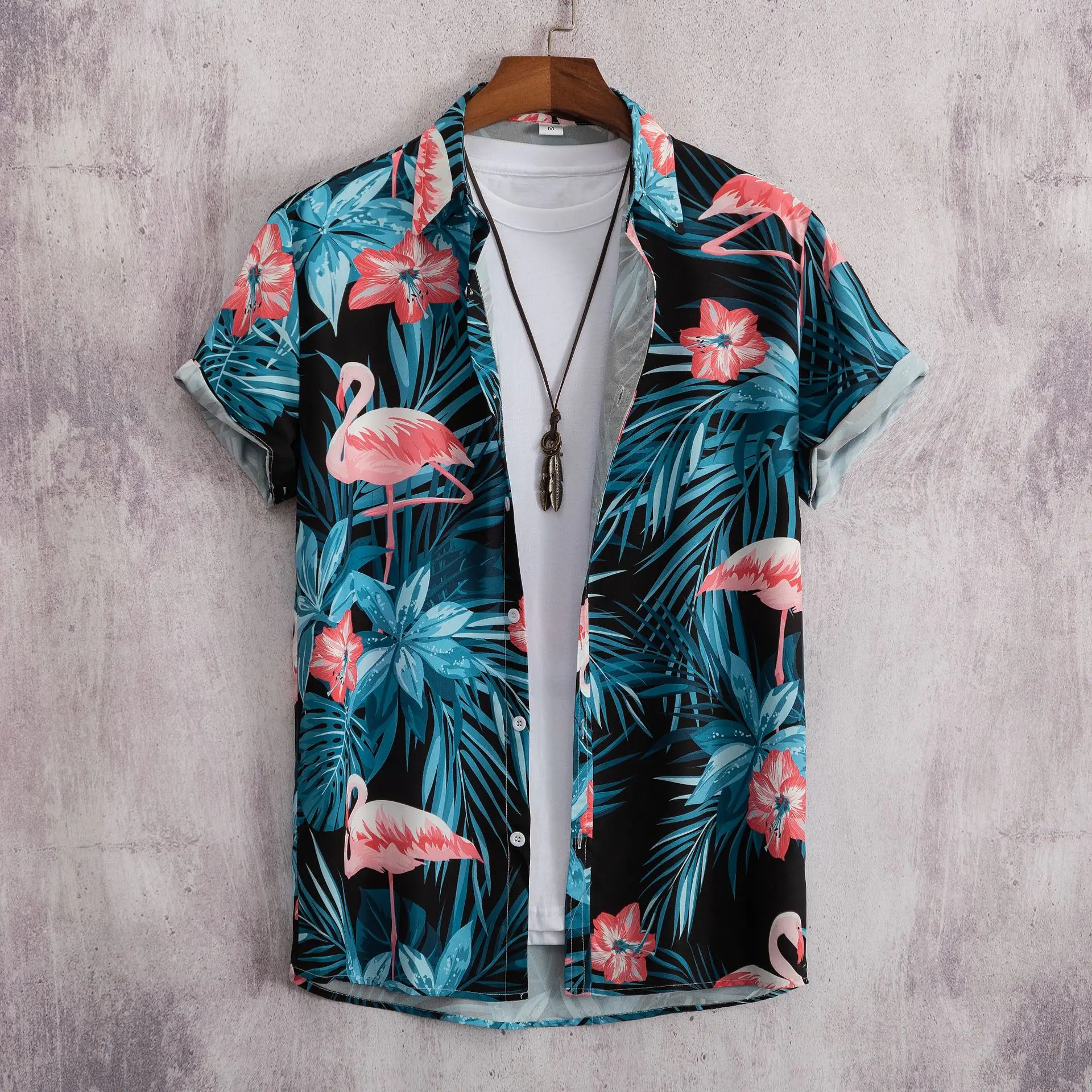 Top Trends: 2023 Branded Blouse For Men Hawaiian Shirts Flamingo Print 3d Shirts Button Up Oversized Top Streetwear Male Summer Clothing 5XL Shoppable Styles