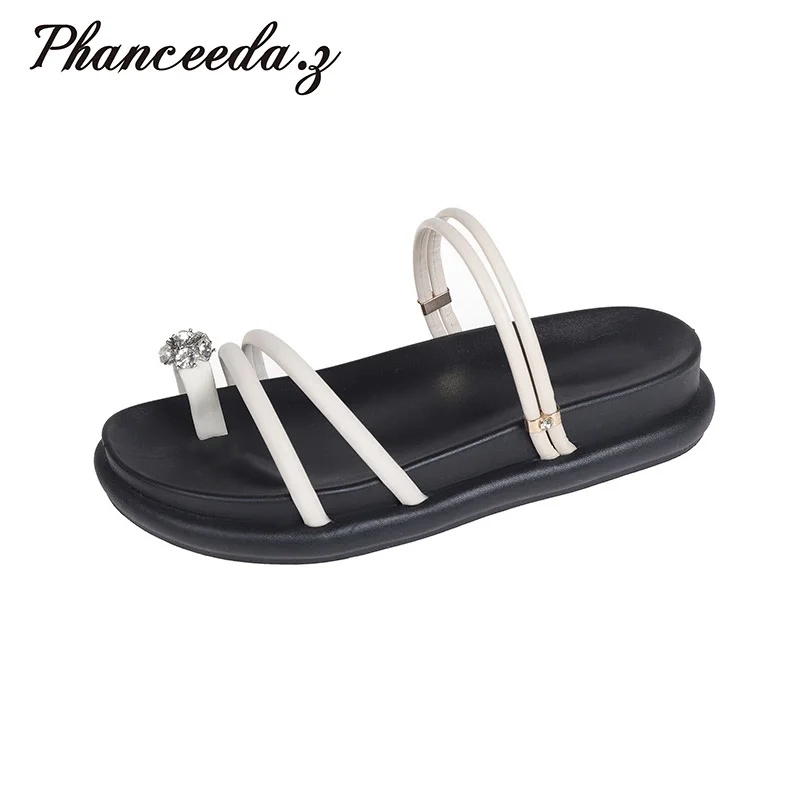 Top Trends: New 2023 Shoes Women Sandals Fashion Shoes Summer Style Flats Solid Slippers Sandal Flat Big Size 34-43 Shoppable Styles