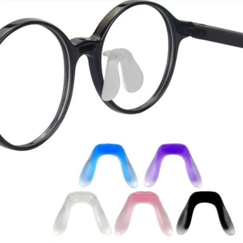 Top Trends: Colored U Silicone Conjoined Siamese Saddle Eyeglass Soft Nose Pads For Insert On Glasses Translucent Anti-Slip Nose Pad Shoppable Styles - Image 3