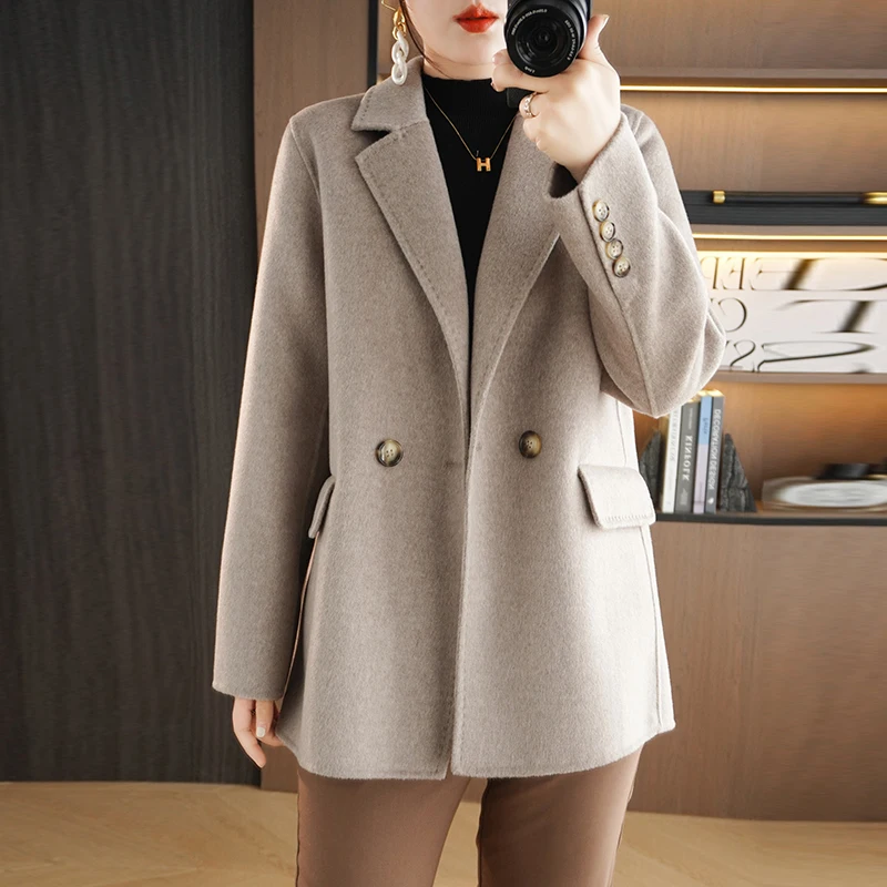 Top Trends: Autumn And Winter New Cashmere Coat, Medium Style, Fashionable, Double Sided, 100% Pure Wool, High Grade Fashion Women's Coat Shoppable Styles