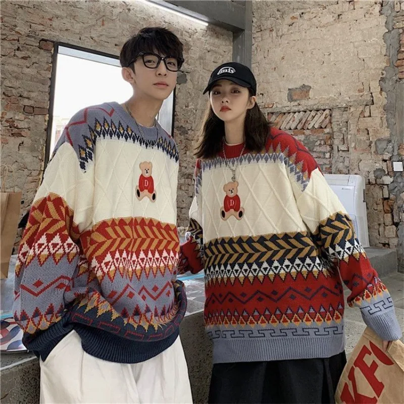 Top Trends: Autumn And Winter New Bear Sweaters For Men And Women Japanese-style Lazy Style Loose Couple Sweaters Sweaters For Students Ins Shoppable Styles