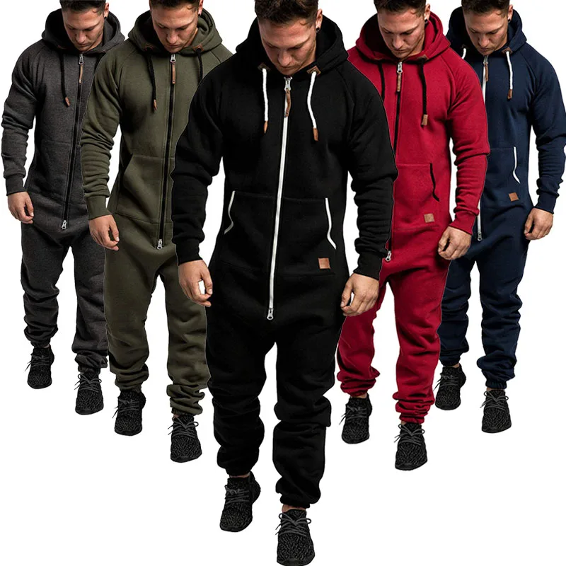 Top Trends: 2022 Spring New Autumn Winter Casual Flannel Onesies Hoodie Jumpsuit Pajama Men Jumpsuits Hoodie Zipper Sleepwear Shoppable Styles