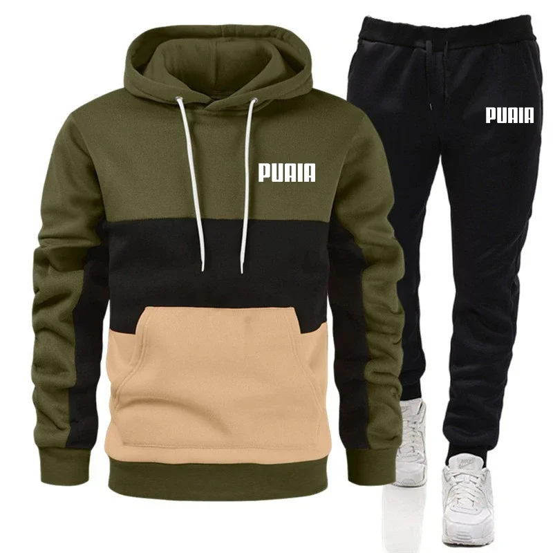 Top Trends: 2023 New Fashion Mens Tracksuit Wear Stripe Hoodies+ Sweatpants 2 Piece Set High Quality Autumn Winter Daily Casual Jogging Suit Shoppable Styles - Image 3