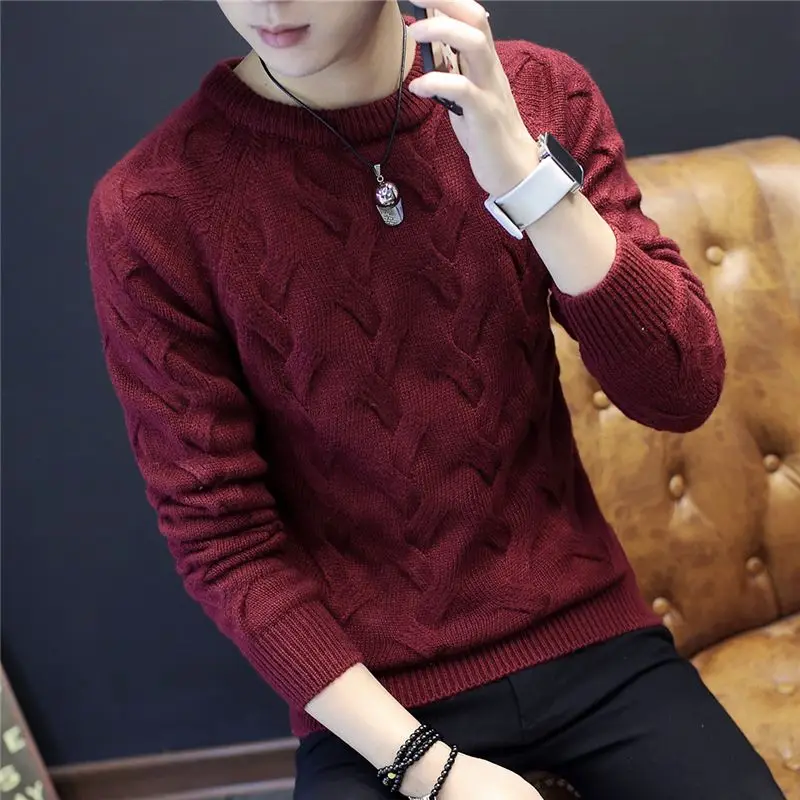 Top Trends: Fashion O-Neck All-match Solid Color Sweaters Men's Clothing 2023 Winter Loose Knitted Casual Pullovers Korean Tops Shoppable Styles