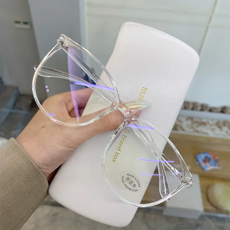 Top Trends: 2022 Transparent Computer Glasses Frame Women Men Anti Blue Light Round Eyewear Blocking Glasses Optical Spectacle Eyeglass Shoppable Styles