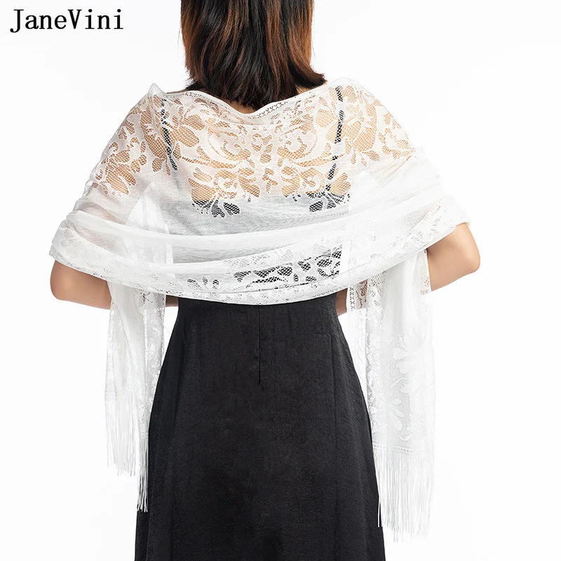 Top Trends: JaneVini White Lace Jacket Bridal Cape Bolero Mariage Bride Wedding Party Wraps Shawl Boleros For Women Shrugs Coprispalle Donna Shoppable Styles