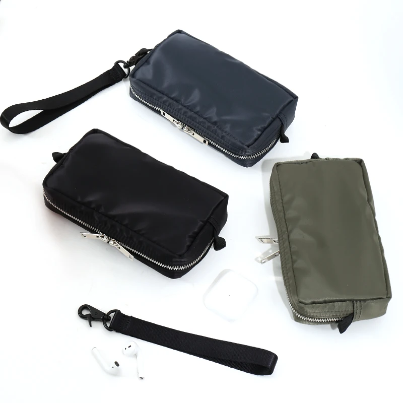 Top Trends: Casual Men's Clutch Bag Nylon Cloth Travel Storage Bag Japanese Style Waterproof Cosmetic Bag Wallet Pouch Long Wallet Handbag Shoppable Styles