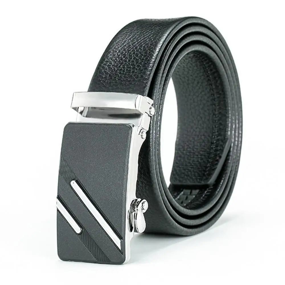 Top Trends: Men Pu Leather Belt High Quality Waistband Fashion Luxury Male Belt Metal Automatic Belt For Men Work Business Black Shoppable Styles